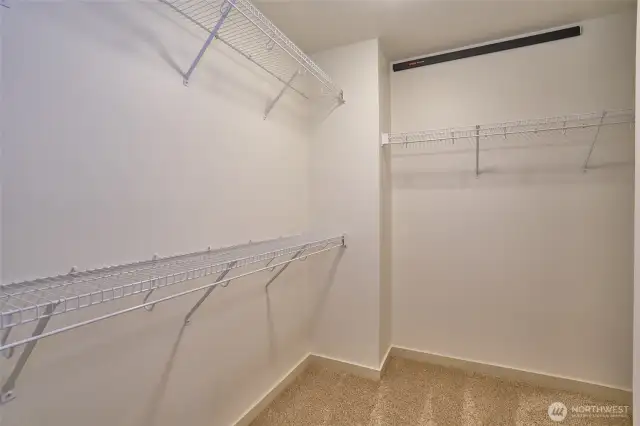 Primary suite also features a large walk in closet