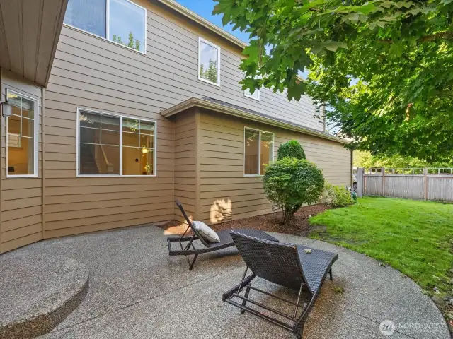 Fully fenced backyard is super private