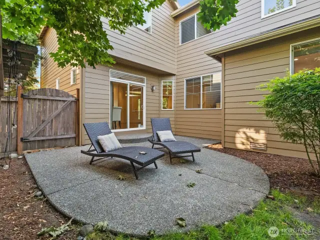 Large patio perfect for outdoor dining, and grilling.