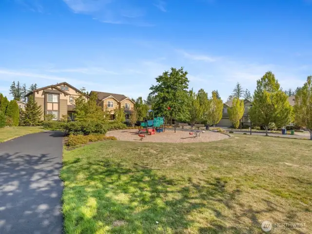 House is right on the park, perfect for entertaining the littles