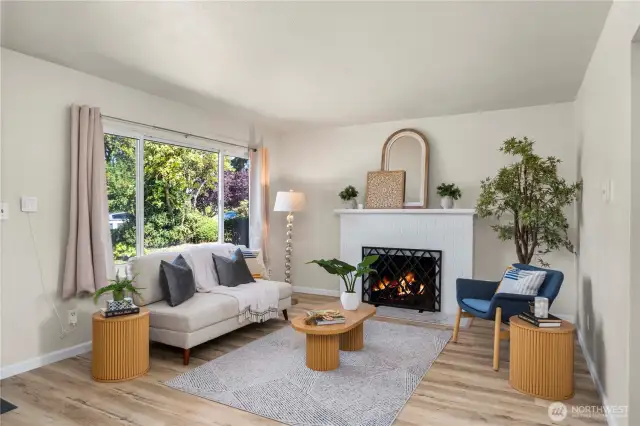 Big vinyl windows provide lots of natural light