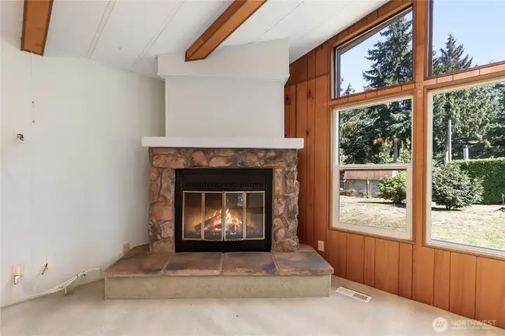 COZY WOOD FIRE PLACE
