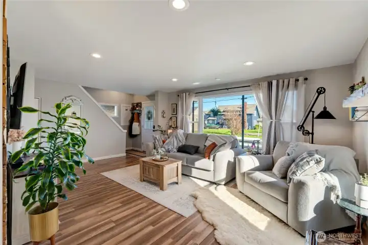 Loaded w/cool features- Shiplap living room wall made of reclaimed wood from original construction.