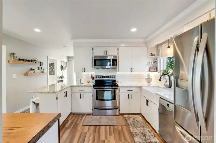 Newer stainless-steel appliances...