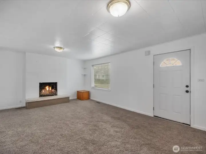 The main level has forced air gas heat.