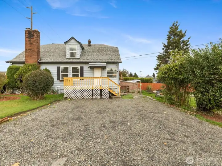Off street parking for three cars.