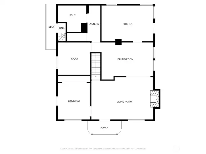 The main level unit floor plan.