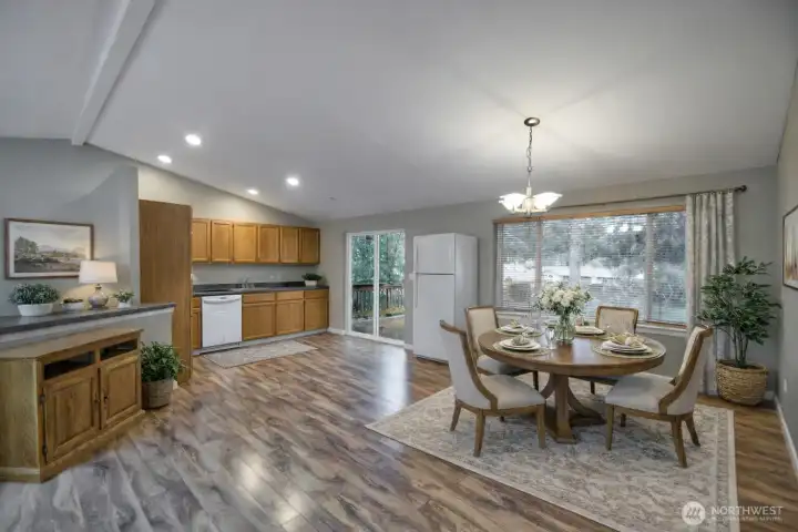Staged Kitchen & Dining Room