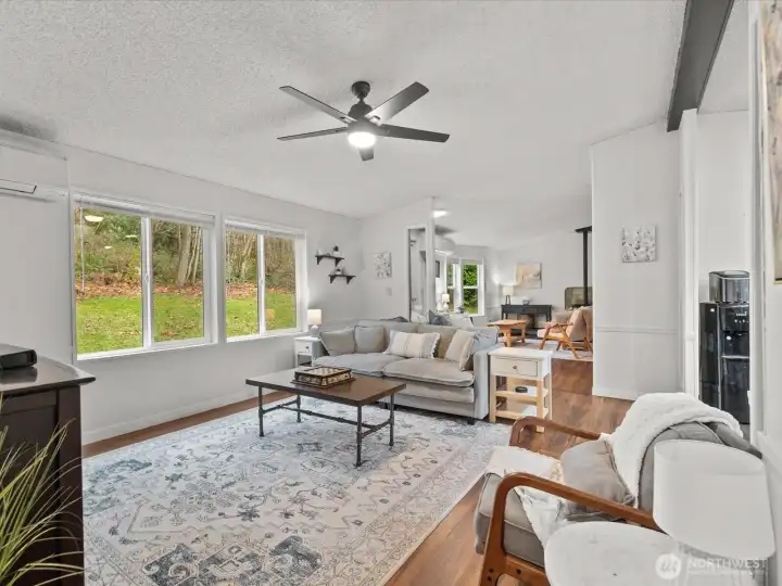 Lots of windows bring in natural light into this very large home.