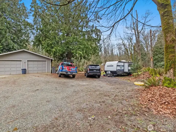 Space for your travel trailer or RV! Huge lot!