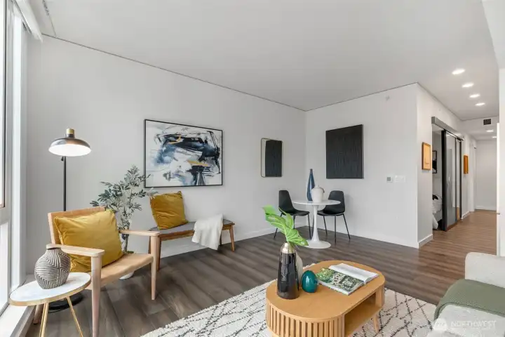 Room for a dining table or WFH desk