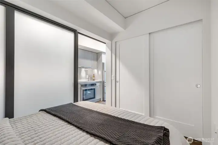 Closet in the bedroom