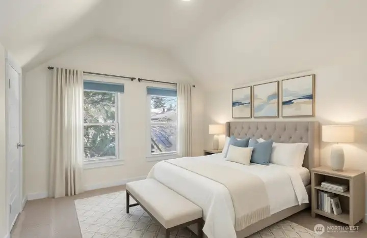 Spacious  for a queen size bed upper-level bedroom #2.