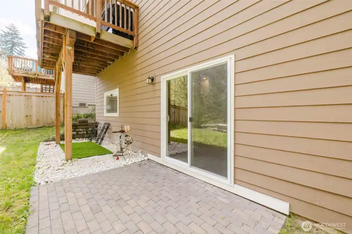 Basement Slider and patio