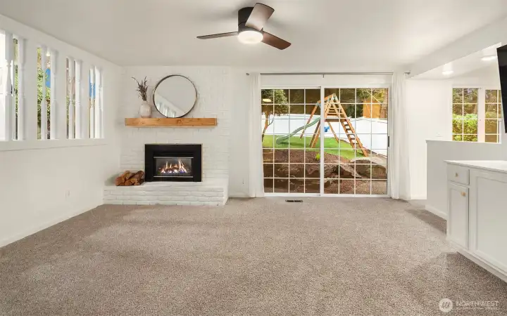 tons of space in the family room