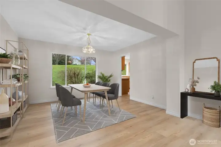 Dining room also opens to kitchen