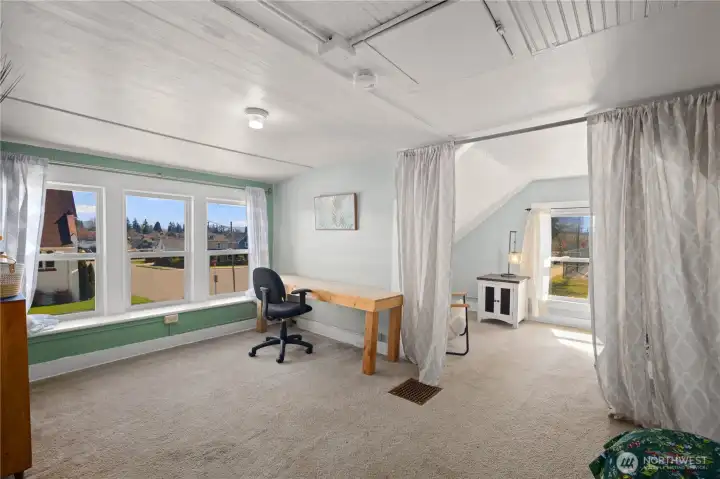 Upstairs bedroom - really spacious and bright