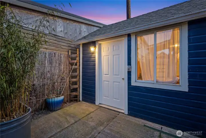 Converted garage, straight out the back door