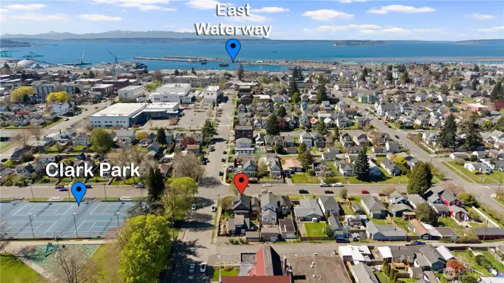 Directly across the street from Clark Park and minutes to Everett waterfront