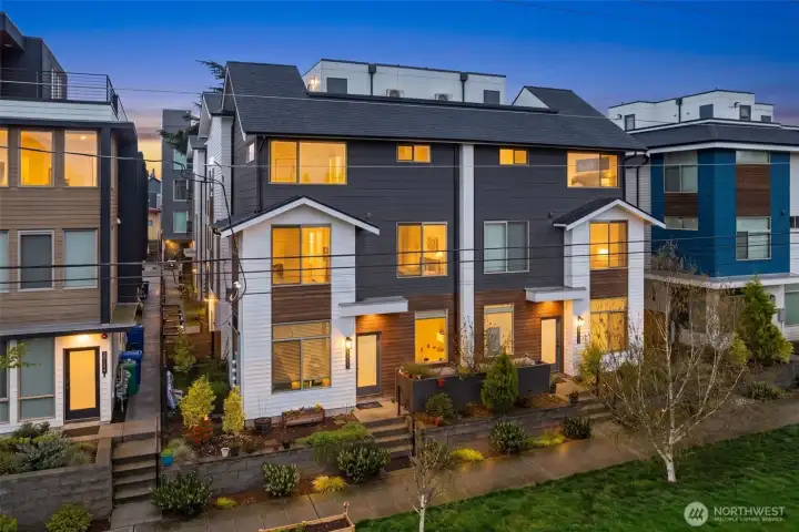 A developing block with a mix of newer townhomes and single family homes. A great block!