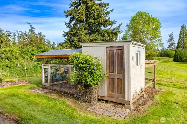 Such a cute little chicken coop.