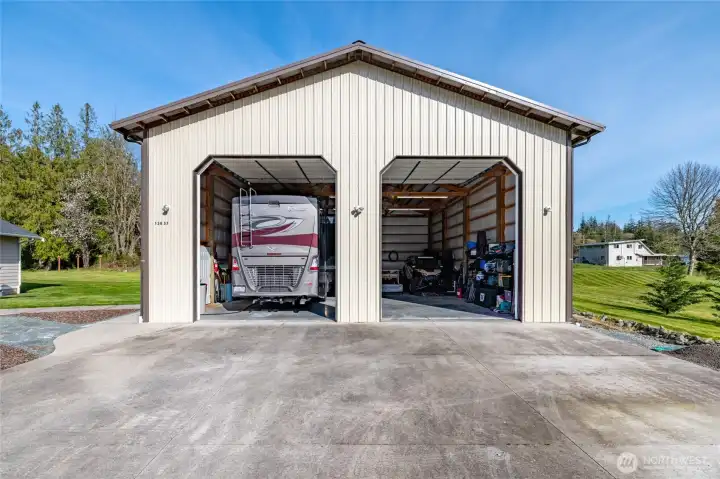 36x48' bays fit a RV no problem.