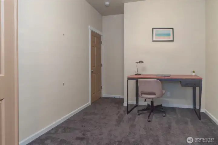 Virtually staged office.