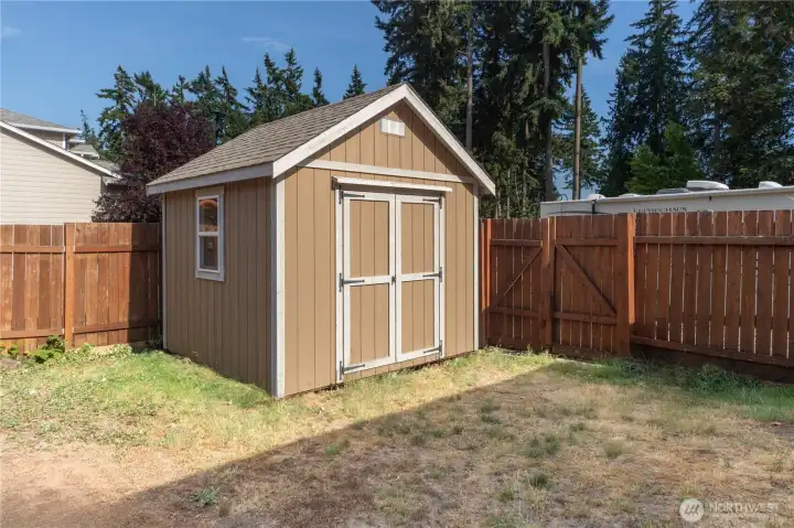 Shed for all your yard tools or toys.