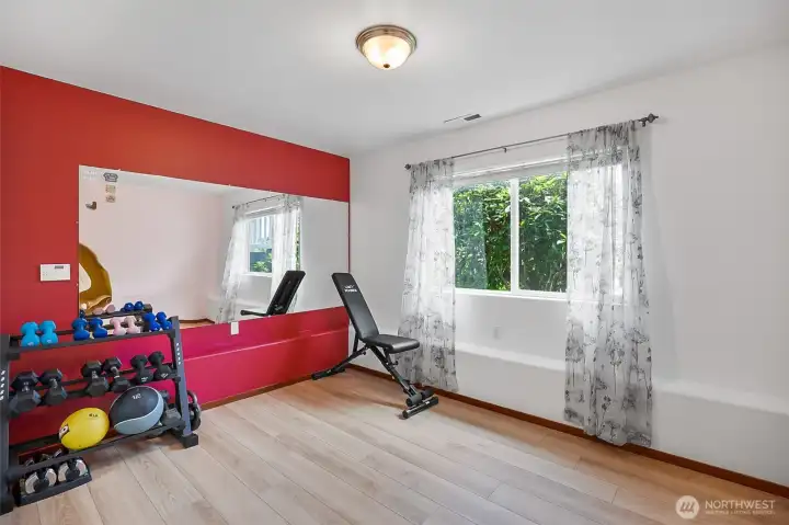 4th bedroom, many possibilities, office or home gym.