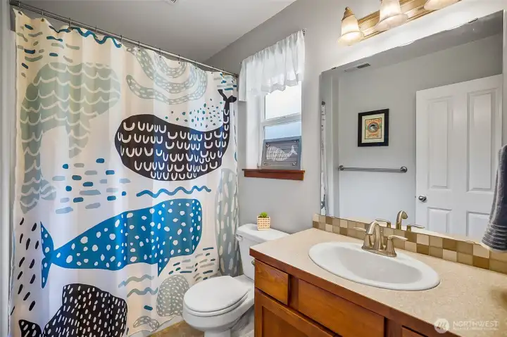 Full bathroom downstairs.