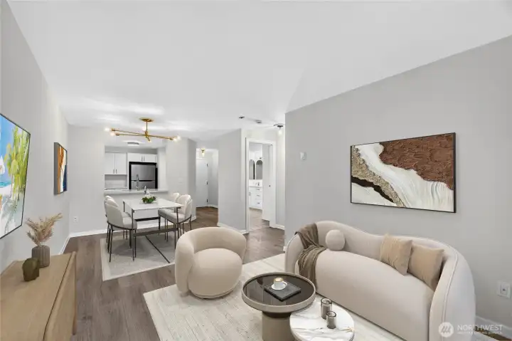 Open concept living.