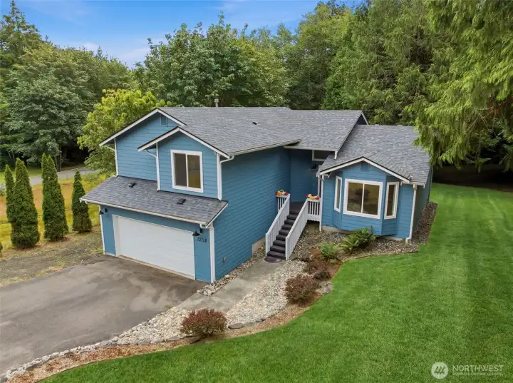 Easy to maintain landscaping on this two acre parcel. Easy to maintain landscaping on this two acre parcel.