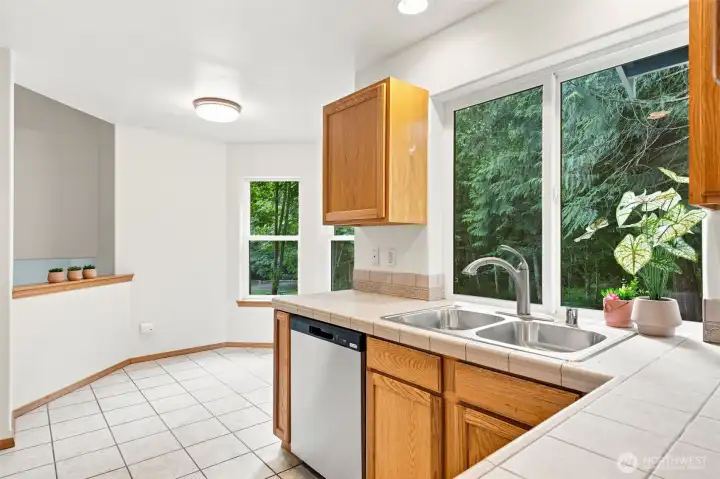 New stainless steel appliance. But you almost won't notice with the beautiful Pacific Northwest views out the window. New stainless steel appliance. But you almost won't notice with the beautiful Pacific Northwest views out the window.
