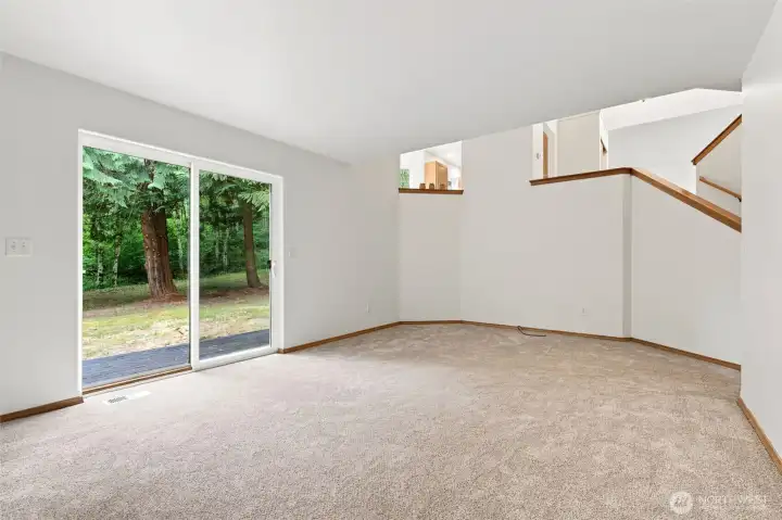 Slider walkout to backyard Slider walkout to backyard
