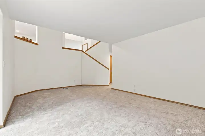 Family room on lower level Family room on lower level