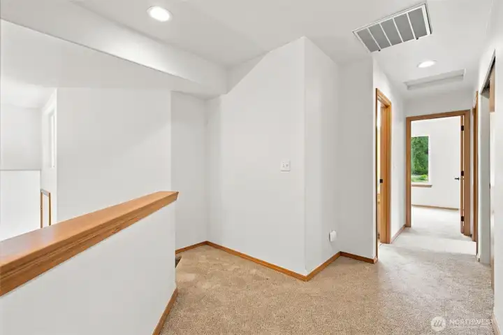 Upstairs, to the bedrooms! Upstairs, to the bedrooms!
