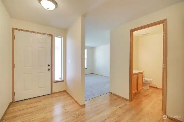 Step into the spacious entryway