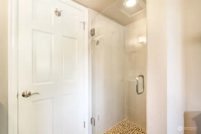 Shower in guest bathroom on main floor!