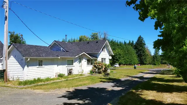 View from the back side standing in the driveway.