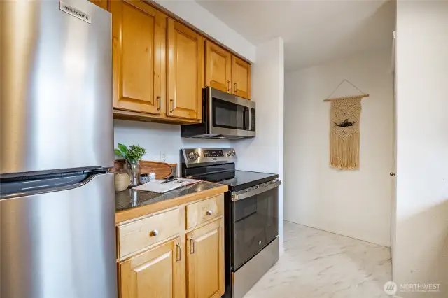 Plenty of cabinet space for storage