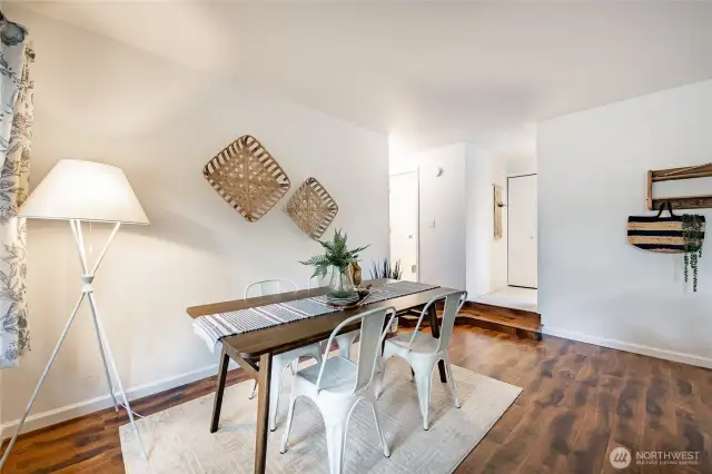 Plenty of room for a large dining table to gather friends and Family
