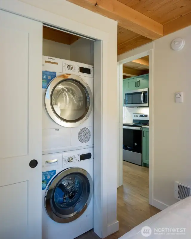 Laundry in bedroom
