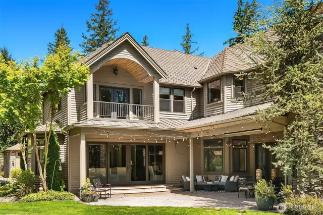 Covered patio for entertaining.
