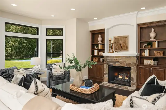 Fireplace and built ins