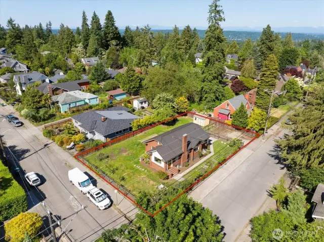 Another view of this corner lot, this looks NE.