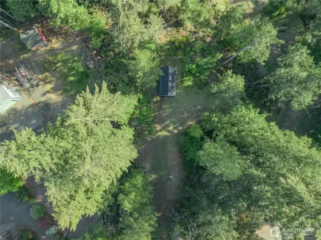 Aerial shot looking down