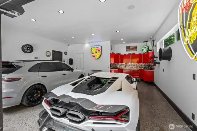 attached garage next to house