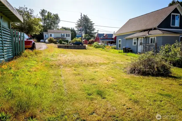 Looking east from back of the lot