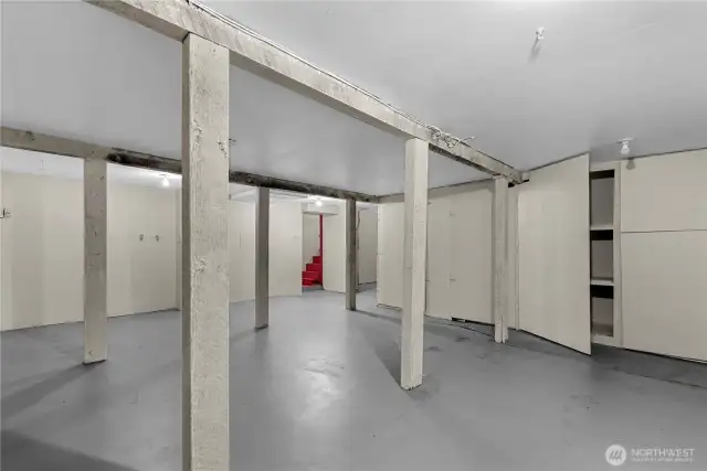 Clean Freshly Painted Basement