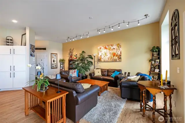 A view of the conversation area, this with the dining area, fireplace area and cooking bar - multiple conversation areas for time with your friends.